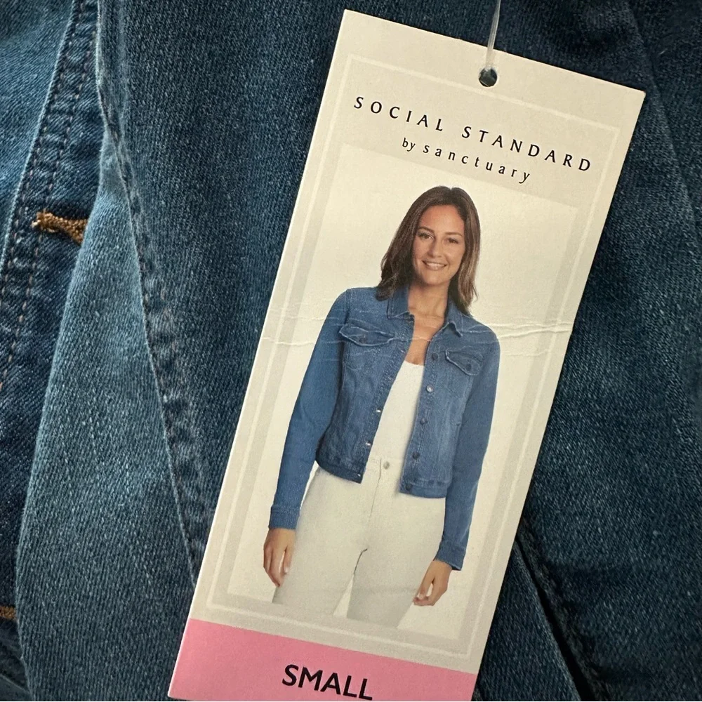 Social Standard by Sanctuary Blue Denim / Jean Jacket Size S
